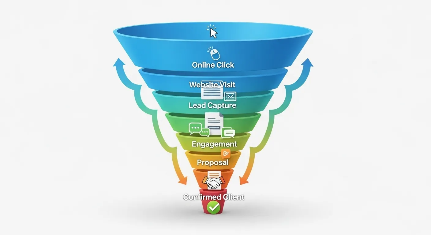 From Click to Client The Journey of a Lead in Professional Services
